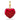 Charm Idyllia Taglio Round, Cuore, Rosso, Placcato color oro