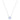 Collana Swarovski Sparkling Dance Round, azzurro, Placcatura rodio