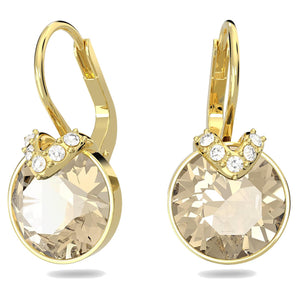 Orecchini Swarovski pendenti Bella V Taglio tondo, Tono dorato, Placcato color oro