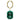 Portachiavi Swarovski Taglio ottagonale, Verde, Mix di finiture