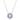 Pendente Swarovski Idyllia Fiore, Blu, Placcato rodio