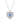 Pendente Swarovski Hyperbola Cuore, Blu, Placcato rodio