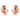 Orecchini Swarovski a clip Gema Taglio misto, Fiore, Rosa, Placcato color oro