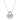 Pendente Swarovski Idyllia Conchiglia, Blu, Placcato rodio