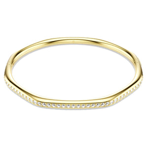 Bracciale swarovski rigido Dextera Forma ottagonale, Taglio Round, Bianco, Placcato color oro