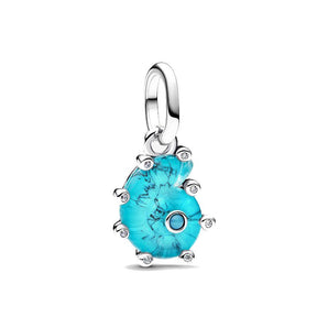 Charm Pendente Conchiglia Vetro di Murano Turchese
Argento Sterling 925