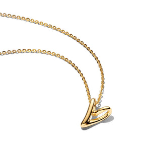 Collana Cuore Piccolo Linea SinuosaFinitura in Oro