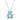 Pendente Swarovski Teddy Orso, Blu, Placcato rodio