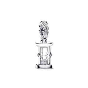 Charm Pendente Clessidra "Time is Precious"