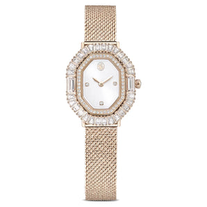 Orologio Swarovski Matrix octagon Bracciale di metallo, Tono dorato, Finitura in tonalità champagne dorato