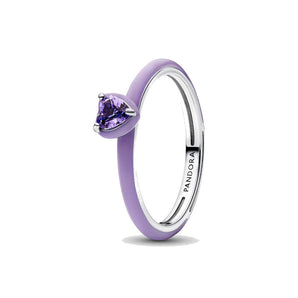 Anello Viola Chakra Heart Pandora MEArgento Sterling 925 (Misura 56)