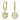 Orecchini Swarovski pendenti Una Angelic Taglio Round, Bianchi, Finitura oro 18K