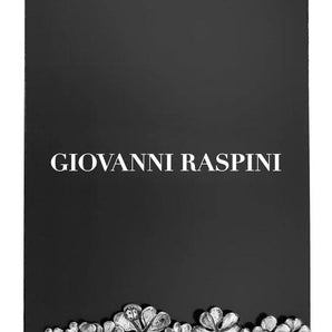 Cornice Raspini Quadrifogli grande in Bronzo Bianco (vetro 16x20)