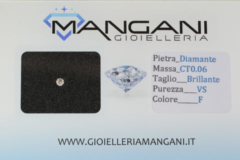 Diamante naturale blisterato 0,06 VS F