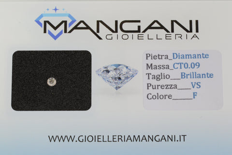 Diamante naturale blisterato 0,09 VS F