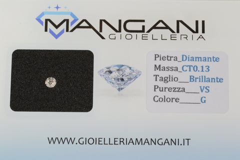 Diamante naturale blisterato 0,13 VS G