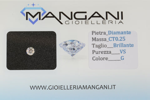 Diamante naturale blisterato 0,25 VS G