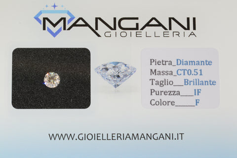 Diamante naturale blisterato 0,51 IF F certificato GIA