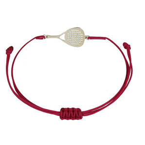 Bracciale sport padel in argento 925 bracciale cordone tecnico colore rosso unisex racchetta mm 30