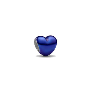 Mini Charm Cuore effetto metallico blu
Argento Sterling 925