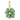 Charm Idyllia Quadrifoglio, Verde, Placcato color oro