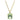 Pendente Swarovski Millenia Taglio Cushion, Verde, Finitura oro 18K