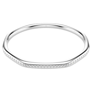 Bracciale rigido Dextera Forma ottagonale, Taglio Round, Bianco, Placcato rodio