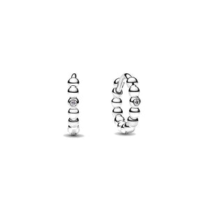 Orecchini Cerchi Piccoli Sfere con punto luce
Argento Sterling 925
