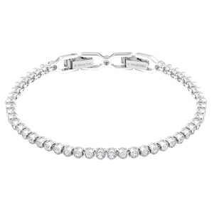 Bracciale Tennis Swarovski Emily, bianco, Placcatura rodio