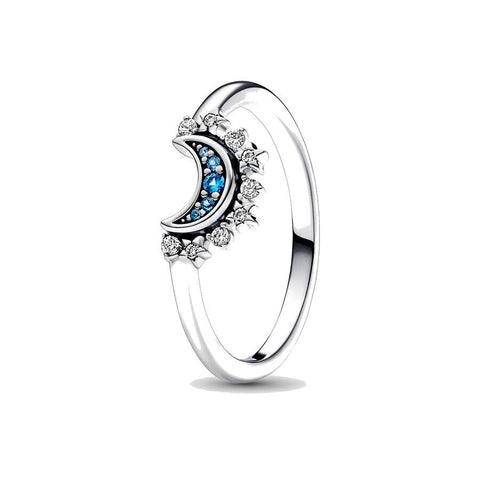 Anello Pandora Luna Pietre Blu (Misura 50)