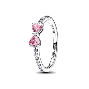 Anello Fiocco Luminoso Rosa (Misura 48)