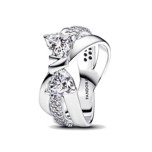 Anello Fascia Intrecciata con Fiocco Luminoso (Misura 56)
