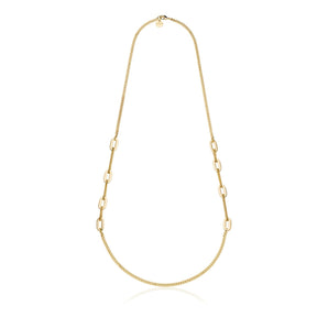 Collana Unoaerre lunga maglie ovali alternate