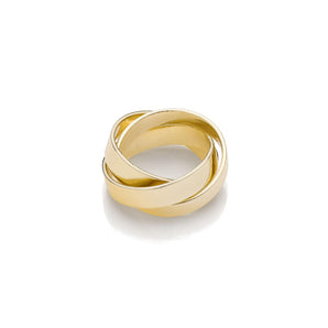 Anello unoaerre dorato doppio Lux