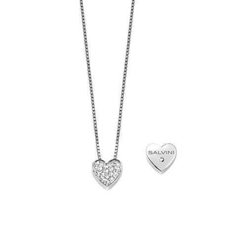 Collana Salvini gioielli cuore con diamanti