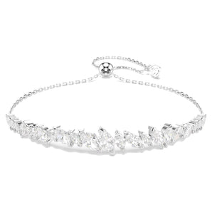 Braccialetto Mesmera Taglio Marquise, Bianco, Placcato rodio