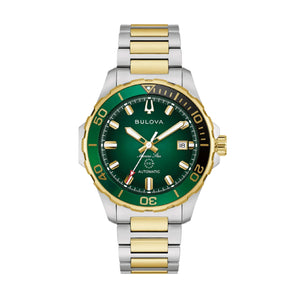 Orologio Bulova Marine Star in acciaio dorato verde