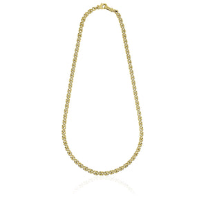 Collana catena occhio di pernice dorata