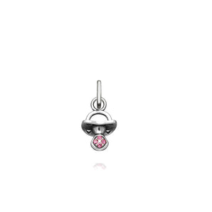 Mini charm ciuccio cristal rosa