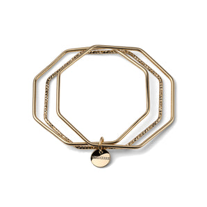 Bracciale Unoaerre dorato 3 bangle