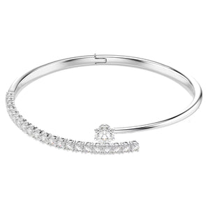 Bracciale rigido Matrix Taglio Round, Bianco, Placcato rodio