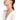 Orecchini Attract Round, bianco, Placcatura rodio