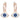 Orecchini a cerchio Swarovski Symbolic Evil Eye, blue, placcato oro rosa