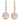Orecchini Swarovski Sparkling Dance, bianco, placcato color oro rosa