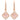 Orecchini Swarovski Sparkling Dance Clover, rosa, placcato color oro rosa