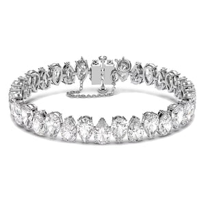 Bracciale Swarovski Millenia Taglio Pear, Bianco, Placcato rodio