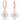 Orecchini Swarovski Latisha color oro rosa con pietre bianche