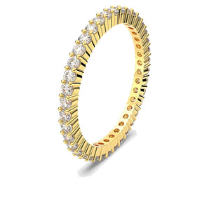 Anello Swarovski Vittore Taglio tondo, Bianco, Placcato color oro (Misura 50)