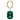 Portachiavi Swarovski Taglio ottagonale, Verde, Mix di finiture