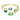 Bracciale Swarovski rigido Millenia Taglio ottagonale, Verde, Placcato color oro